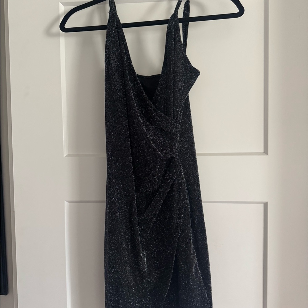Elegant Black Glitter Dress